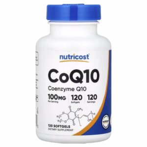 CoQ10 Softgels 100 mg – Nutricost – 120 Cápsulas