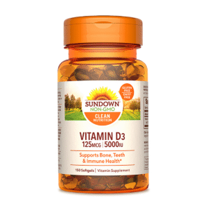 Vitamina D3 5000 IU 125 mcg (Sundown) Soporte Inmunológico y Salud Ósea