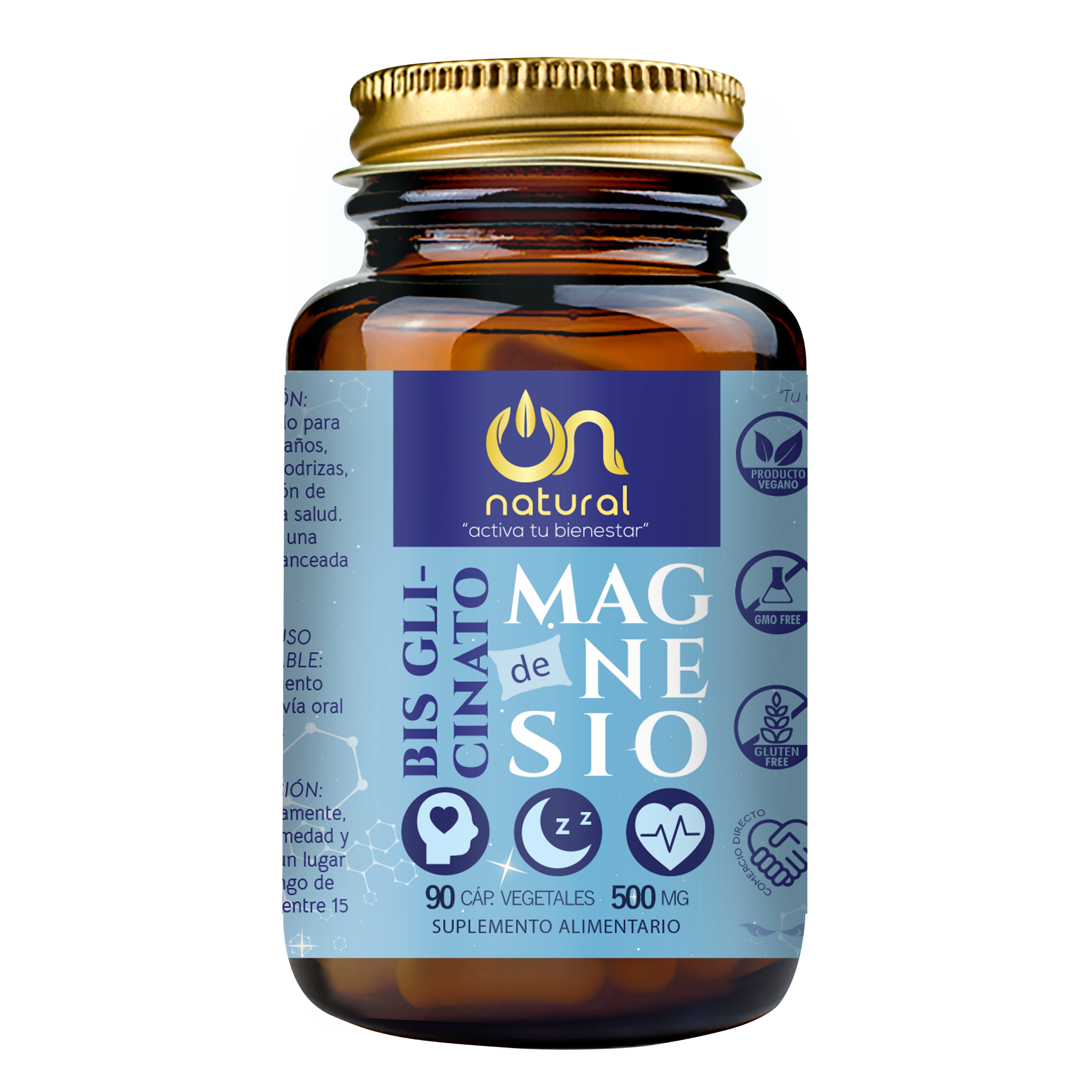 Bisglicinato de Magnesio 500 mg – 90 Cápsulas | ON NATURAL