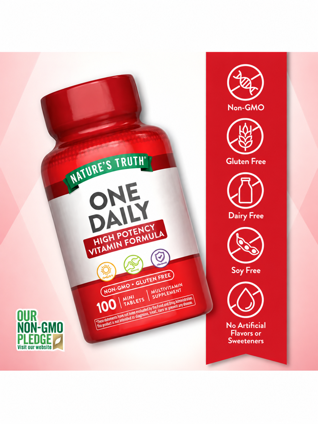 One Daily Multivitamínico | Nature’s Truth 100 Tabletas - Imagen 4