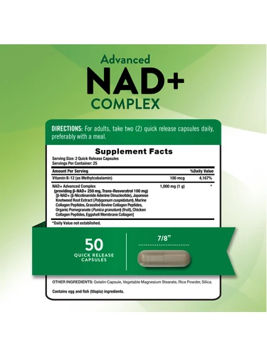 NAD+ Complex 1000 mg con Resveratrol | Nature’s Truth - Imagen 2