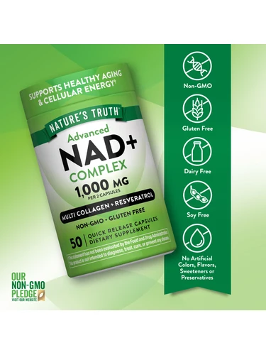 NAD+ Complex 1000 mg con Resveratrol | Nature’s Truth - Imagen 4