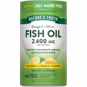Omega 3 Fish Oil 2400 mg – Sabor Natural a Limón | Nature’s Truth