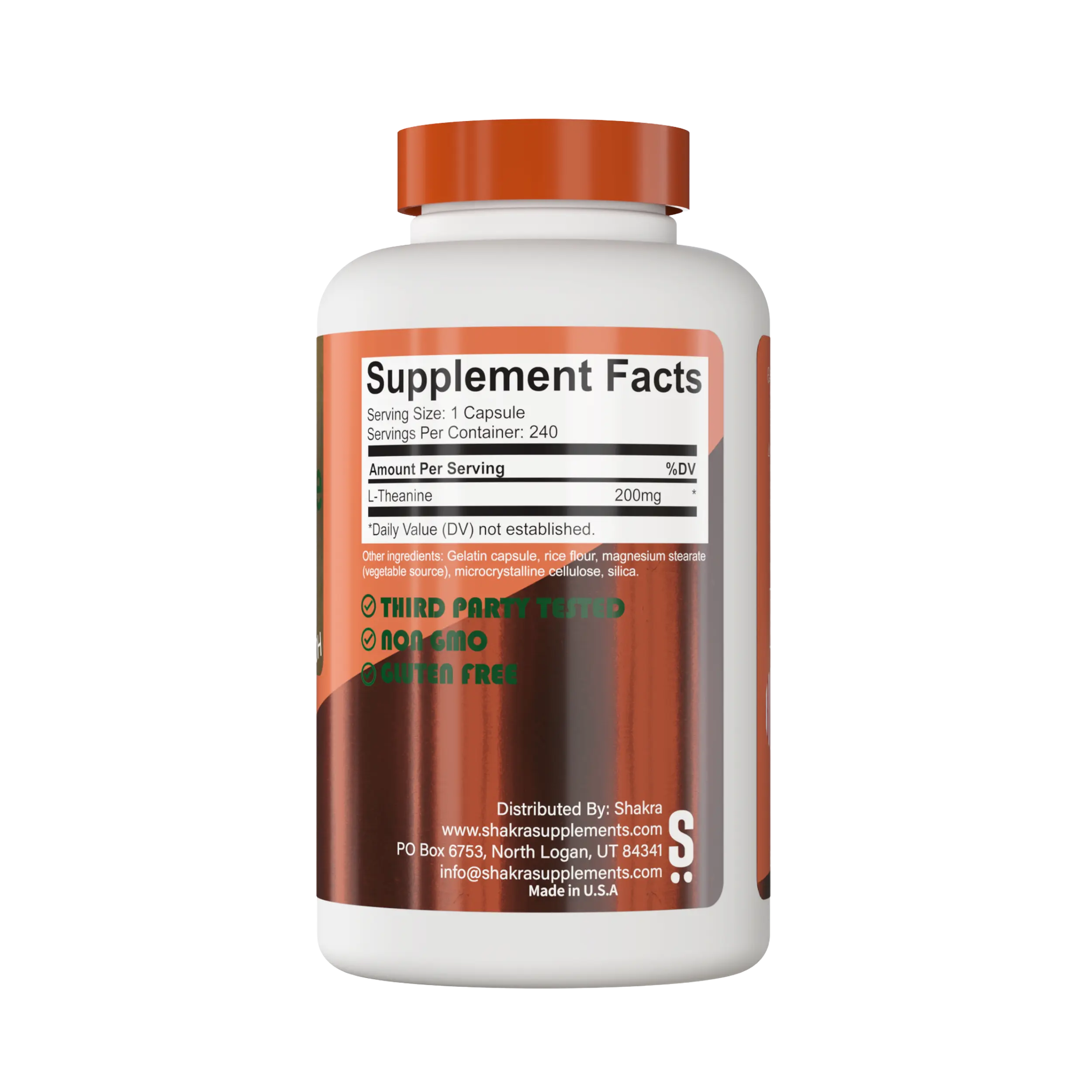 L-Theanine 200 mg - 240 Cápsulas Shakra - Imagen 2